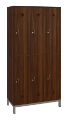 SBS-2233 šatní skříň 6-boxová, 1800x900x400 mm, kovové nohy, ořech královský